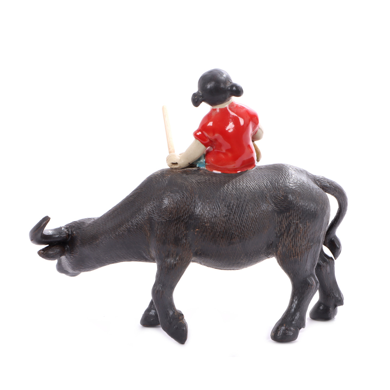 Büffel mit Mädchen